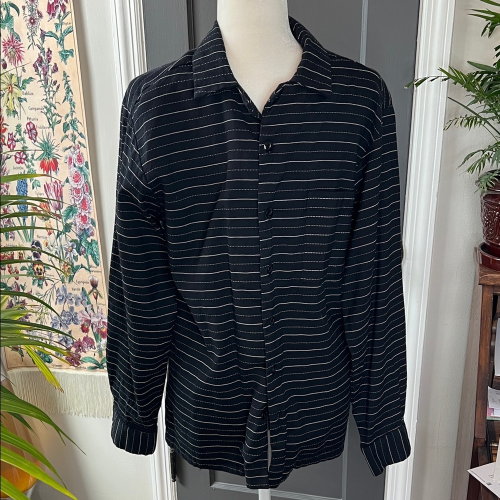 Stylish Navy Striped Shirt